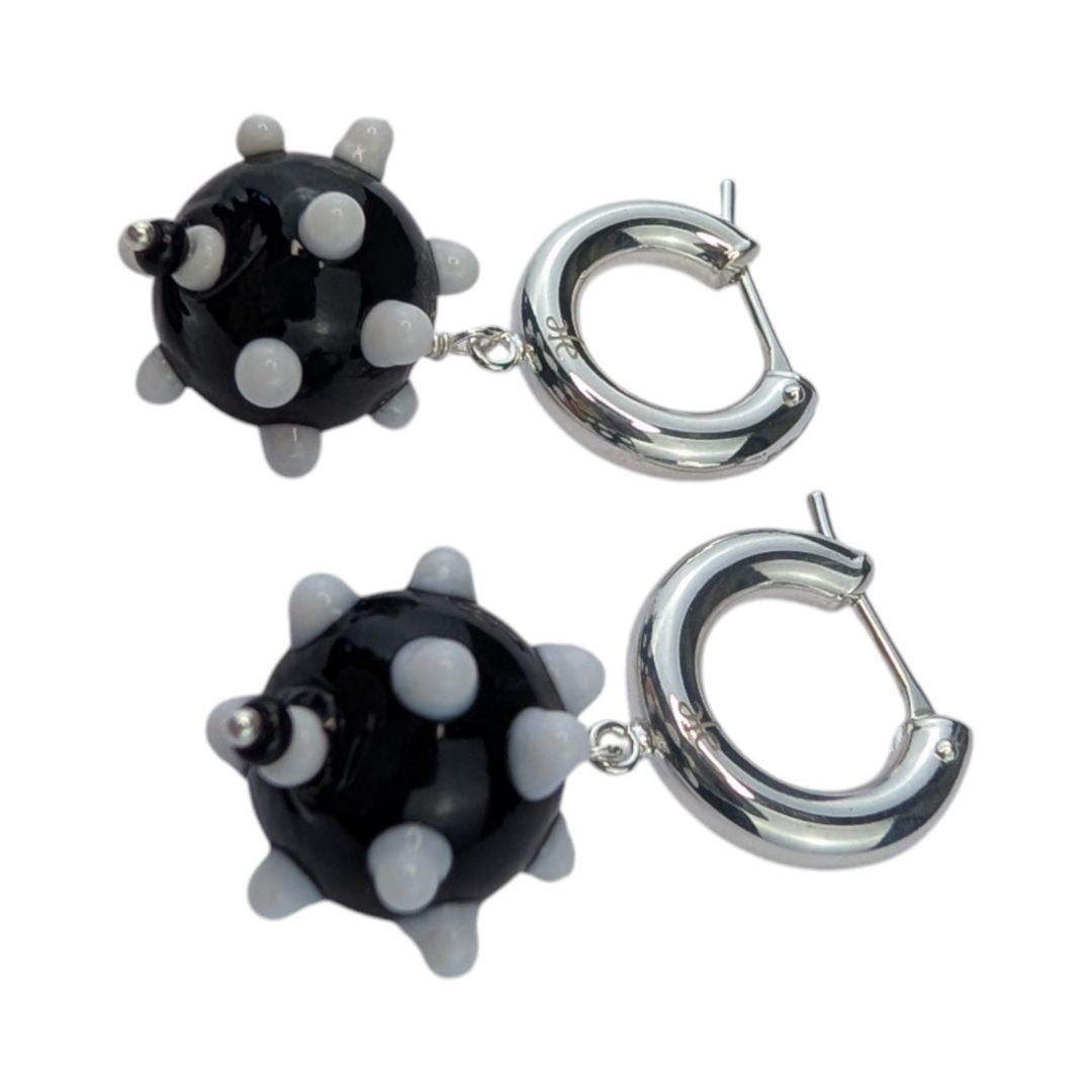 murano glass beads earrings