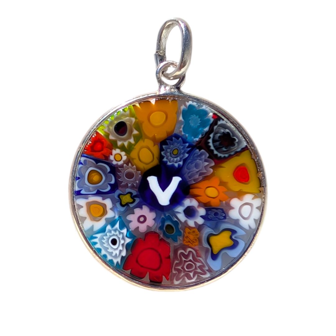 Alphabet Millefiori Pendant