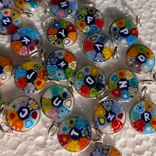 Mini Alphabet Millefiori Pendant