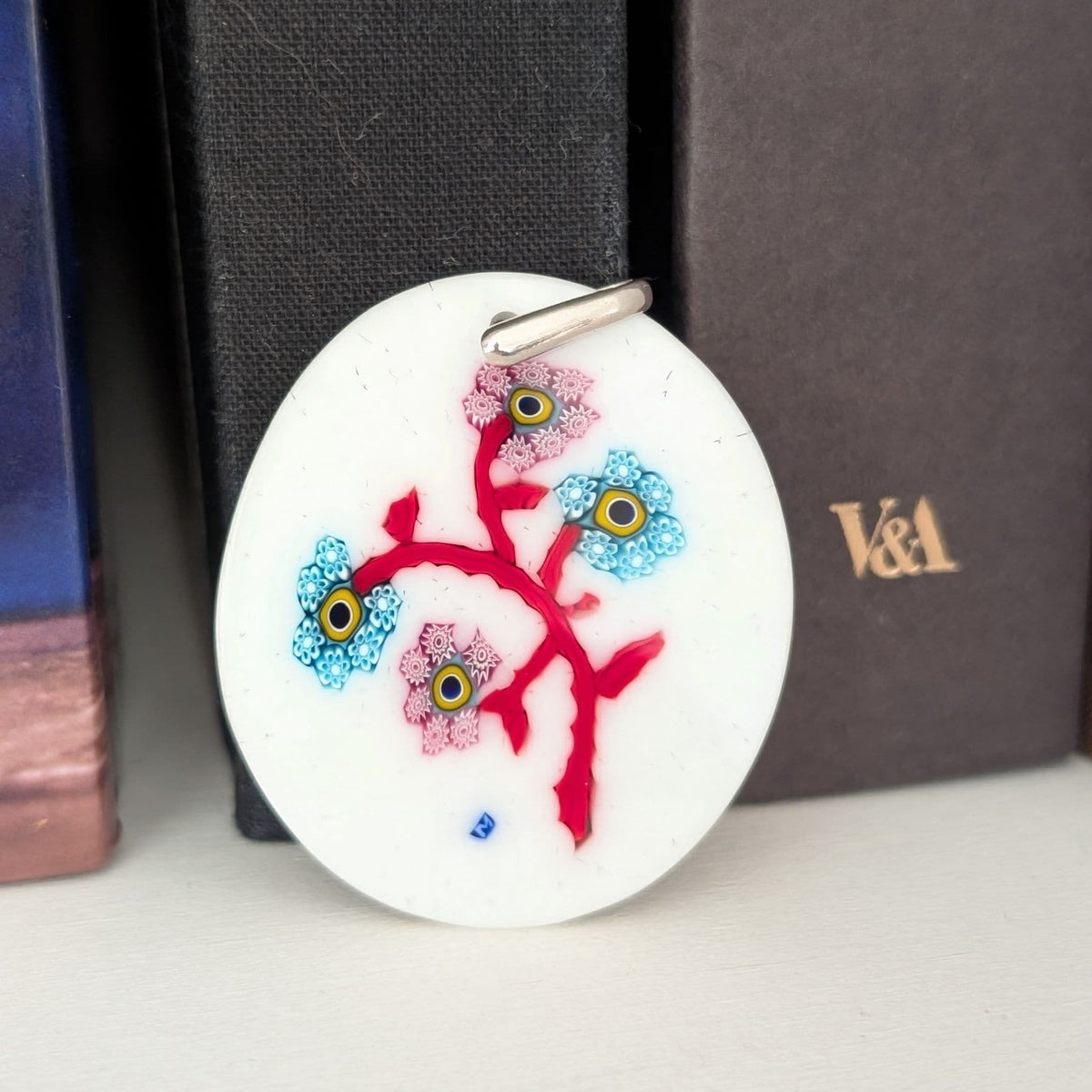 Frida Pendant - Red Cornus Blossom