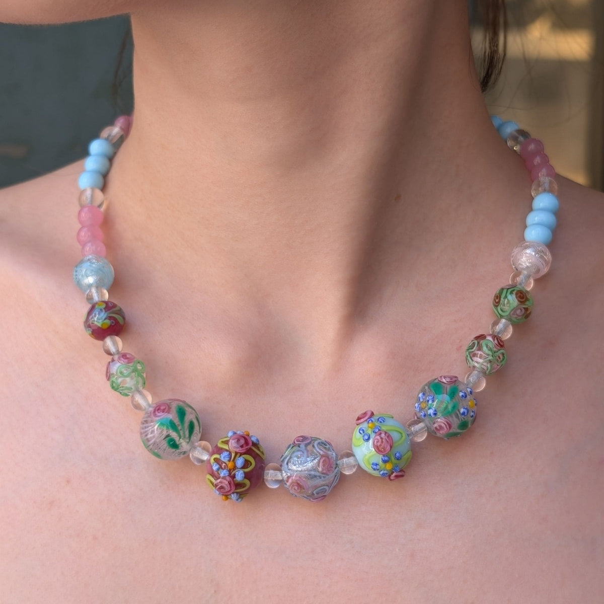 Summer 2 - Lampwork Beads Necklace