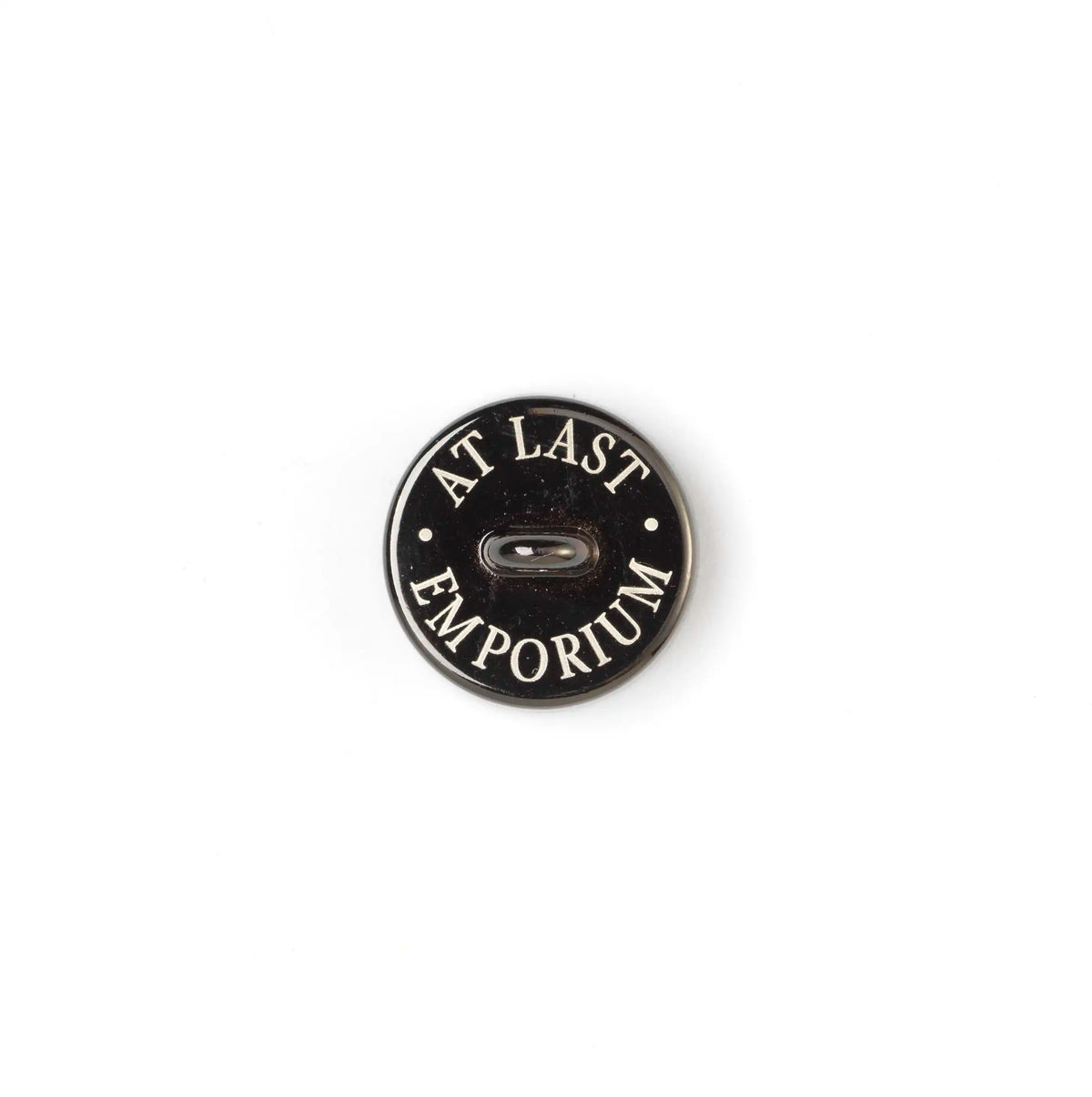 Small Murrina Glass Button - Half Flowers Black/Red