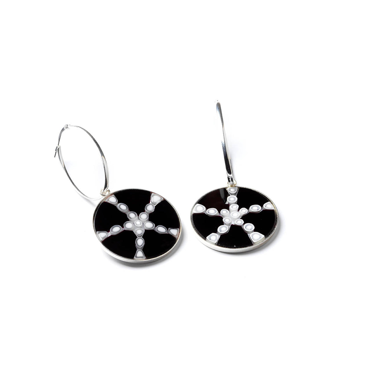 STAR White - Large Drop Earrings